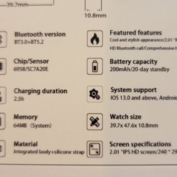 Black Fitness Tracker & Multifunctional Smart Watch Unisex Style and Fit - Picture 10 of 16